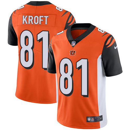 Nike Bengals #81 Tyler Kroft Orange Alternate Youth Stitched NFL Vapor Untouchable Limited Jersey