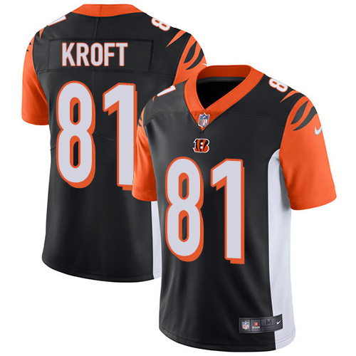 Nike Bengals #81 Tyler Kroft Black Team Color Youth Stitched NFL Vapor Untouchable Limited Jersey