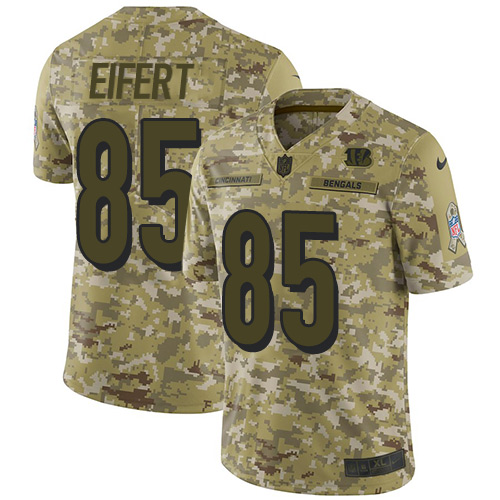 Nike Bengals #85 Tyler Eifert Camo Youth Stitched NFL Limited 2018 Salute to Service Jersey