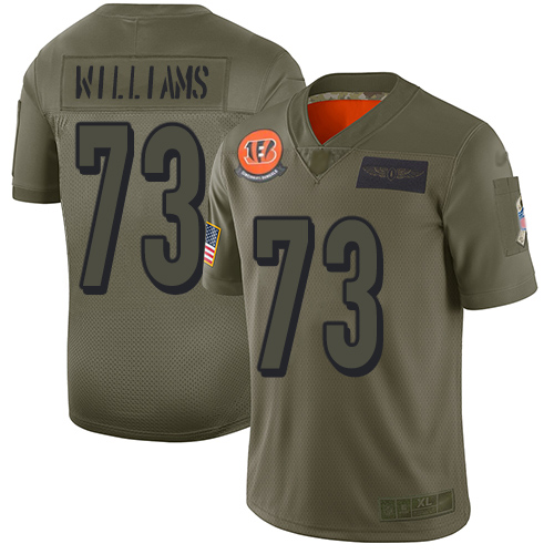 Bengals #73 Jonah Williams Camo Youth Stitched Football Limited 2019 Salute to Service Jersey - Click Image to Close