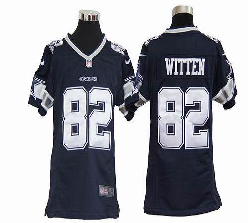 Nike Cowboys #82 Jason Witten Navy Blue Team Color Youth Stitched NFL Elite Jersey