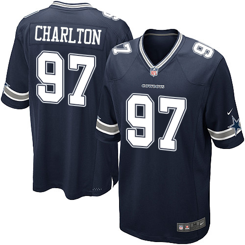 Nike Cowboys #97 Taco Charlton Navy Blue Team Color Youth Stitched NFL Elite Jersey