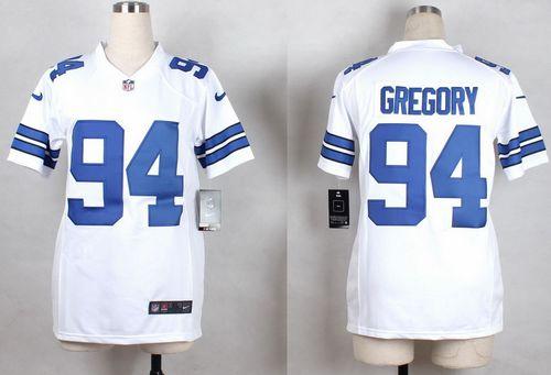 Nike Cowboys #94 Randy Gregory White Youth Stitched NFL Elite Jersey - Click Image to Close