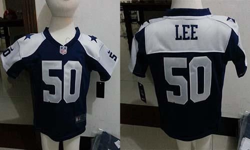 Toddler Nike Cowboys #50 Sean Lee Navy Blue Thanksgiving Stitched NFL Elite Jersey