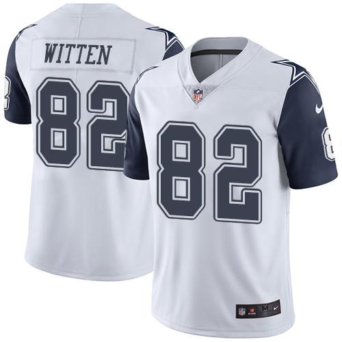 Nike Cowboys #82 Jason Witten White Youth Stitched NFL Limited Rush Jersey