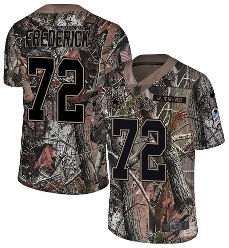 Nike Cowboys #72 Travis Frederick Camo Youth Stitched NFL Limited Rush Realtree Jersey