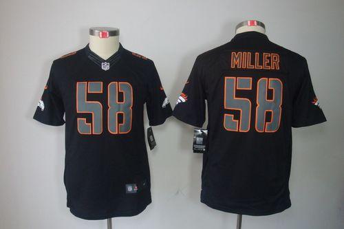 Nike Broncos #58 Von Miller Black Impact Youth Stitched NFL Limited Jersey