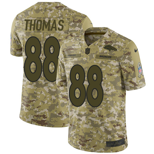 Nike Broncos #88 Demaryius Thomas Camo Youth Stitched NFL Limited 2018 Salute to Service Jersey