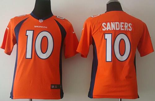 Nike Broncos #10 Emmanuel Sanders Orange Team Color Youth Stitched NFL New Elite Jersey