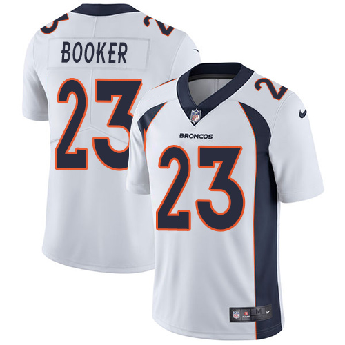 Nike Broncos #23 Devontae Booker White Youth Stitched NFL Vapor Untouchable Limited Jersey - Click Image to Close