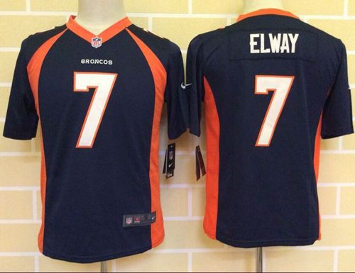 Nike Broncos #7 John Elway Blue Alternate Youth Stitched NFL New Elite Jersey