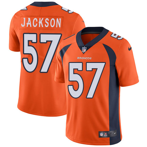 Nike Broncos #57 Tom Jackson Orange Team Color Youth Stitched NFL Vapor Untouchable Limited Jersey - Click Image to Close