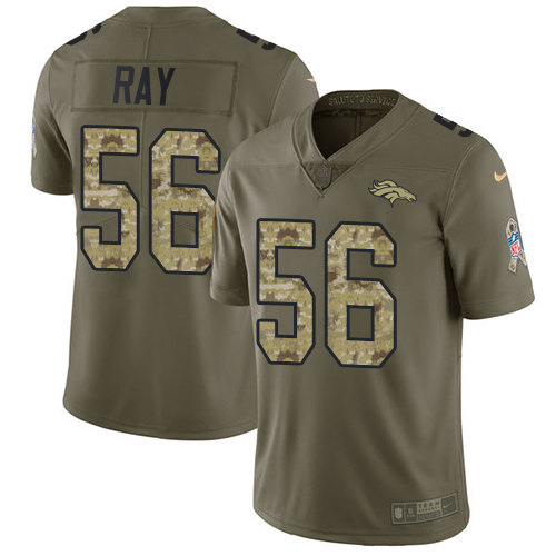 Nike Broncos #56 Shane Ray Olive/Camo Youth Stitched NFL Limited 2017 Salute to Service Jersey - Click Image to Close