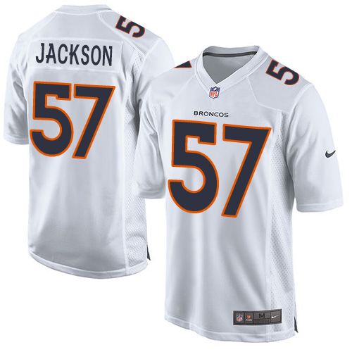 Nike Broncos #57 Tom Jackson White Youth Stitched NFL Game Event Jersey - Click Image to Close