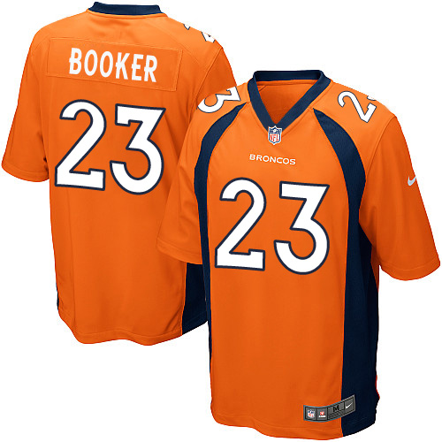 Nike Broncos #23 Devontae Booker Orange Team Color Youth Stitched NFL New Elite Jersey - Click Image to Close