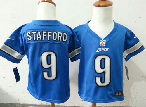 Toddler Nike Lions #9 Matthew Stafford Blue Team Color Stitched NFL Elite Jersey