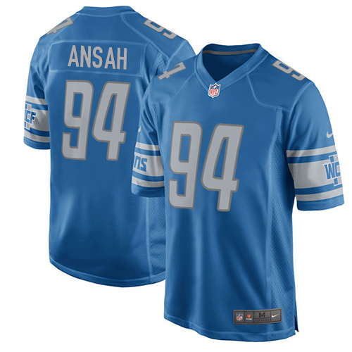 Nike Lions #94 Ziggy Ansah Light Blue Team Color Youth Stitched NFL Elite Jersey