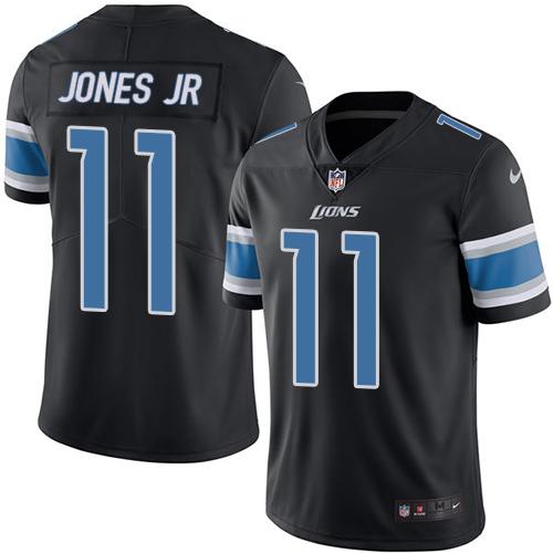 Nike Lions #11 Marvin Jones Jr Black Youth Stitched NFL Limited Rush Jersey - Click Image to Close