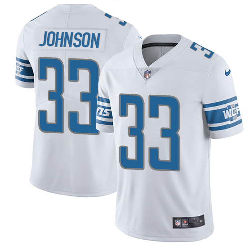 Nike Lions #33 Kerryon Johnson White Youth Stitched NFL Vapor Untouchable Limited Jersey - Click Image to Close