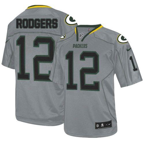 Nike Packers #12 Aaron Rodgers Lights Out Grey Youth Stitched NFL Elite Jersey - Click Image to Close