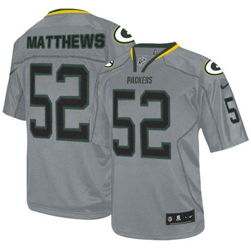 Nike Packers #52 Clay Matthews Lights Out Grey Youth Stitched NFL Elite Jersey - Click Image to Close