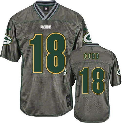 Nike Packers #18 Randall Cobb Grey Youth Stitched NFL Elite Vapor Jersey