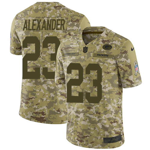 Nike Packers #23 Jaire Alexander Camo Youth Stitched NFL Limited 2018 Salute to Service Jersey - Click Image to Close