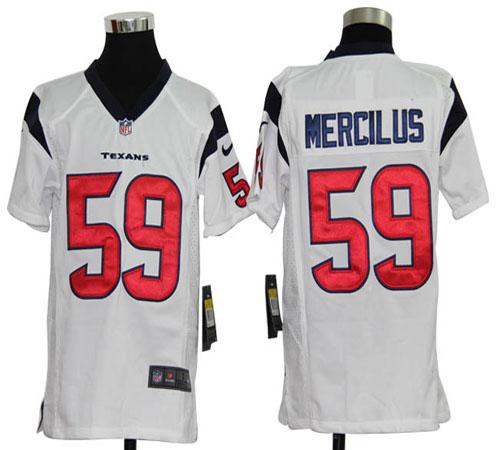 Nike Texans #59 Whitney Mercilus White Youth Stitched NFL Elite Jersey