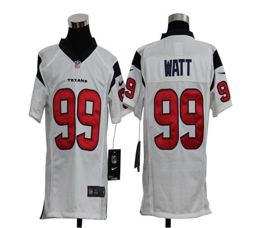 Nike Texans #99 J.J. Watt White Youth Stitched NFL Elite Jersey