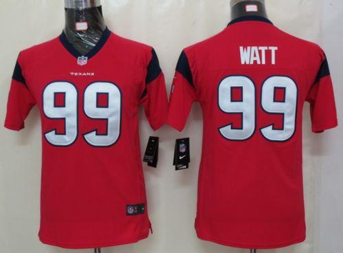 Nike Texans #99 J.J. Watt Red Alternate Youth Stitched NFL Elite Jersey