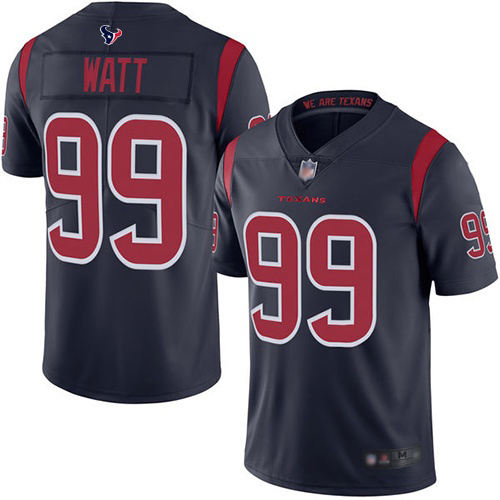 Texans #99 J.J. Watt Navy Blue Youth Stitched Football Limited Rush Jersey