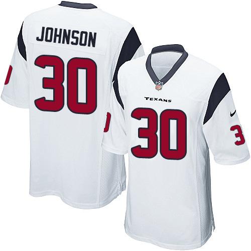 Nike Texans #30 Kevin Johnson White Youth Stitched NFL Elite Jersey