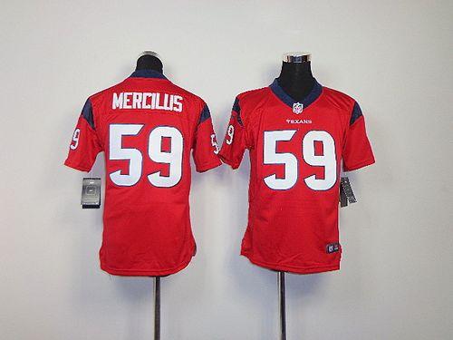 Nike Texans #59 Whitney Mercilus Red Alternate Youth Stitched NFL Elite Jersey