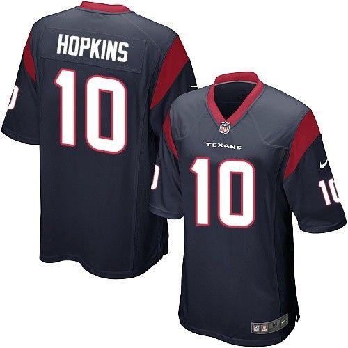 Nike Texans #10 DeAndre Hopkins Navy Blue Team Color Youth Stitched NFL Elite Jersey