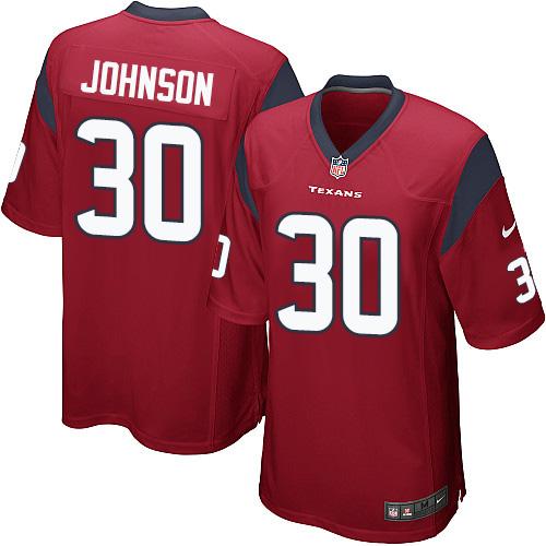 Nike Texans #30 Kevin Johnson Red Alternate Youth Stitched NFL Elite Jersey