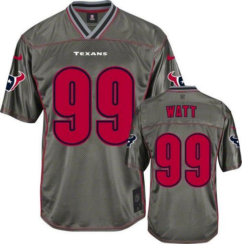 Nike Texans #99 J.J. Watt Grey Youth Stitched NFL Elite Vapor Jersey