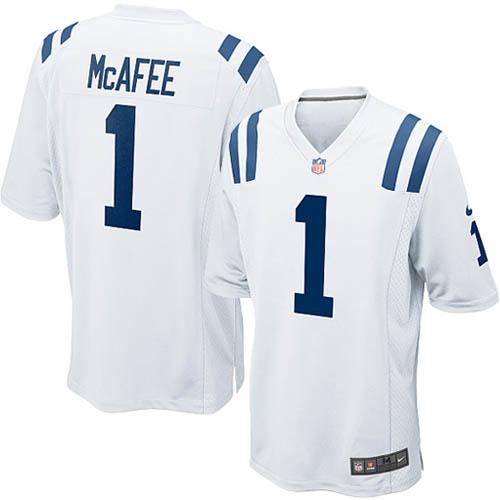 Nike Colts #1 Pat McAfee White Youth Stitched NFL Elite Jersey