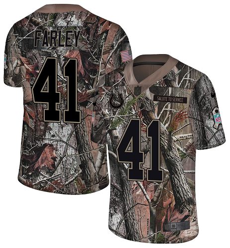 Nike Colts #41 Matthias Farley Camo Youth Stitched NFL Limited Rush Realtree Jersey - Click Image to Close