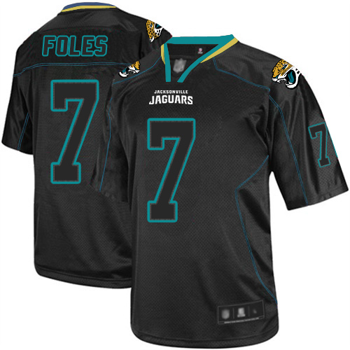 Jaguars #7 Nick Foles Lights Out Black Youth Stitched Football Elite Jersey