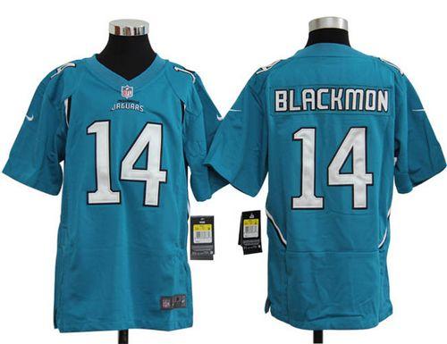 Nike Jaguars #14 Justin Blackmon Teal Green Alternate Youth Stitched NFL Elite Jersey