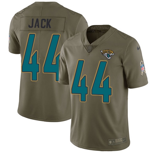 Nike Jaguars #44 Myles Jack Olive Youth Stitched NFL Limited 2017 Salute to Service Jersey - Click Image to Close