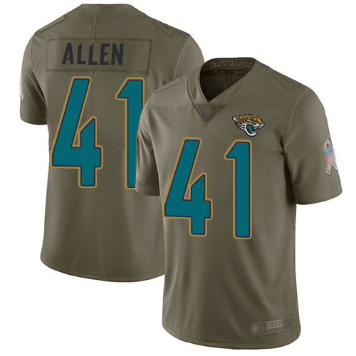 Jaguars #41 Josh Allen Olive Youth Stitched Football Limited 2017 Salute to Service Jersey - Click Image to Close