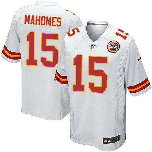 Nike Chiefs #15 Patrick Mahomes White Youth Stitched NFL Elite Jersey