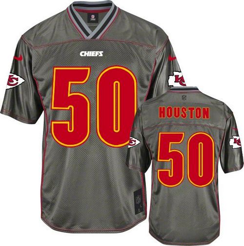 Nike Chiefs #50 Justin Houston Grey Youth Stitched NFL Elite Vapor Jersey