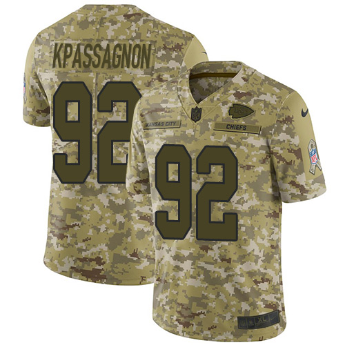 Nike Chiefs #92 Tanoh Kpassagnon Camo Youth Stitched NFL Limited 2018 Salute to Service Jersey