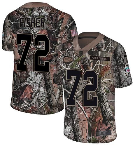 Nike Chiefs #72 Eric Fisher Camo Youth Stitched NFL Limited Rush Realtree Jersey