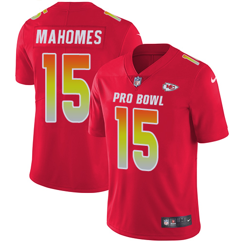 Nike Chiefs #15 Patrick Mahomes Red Youth Stitched NFL Limited AFC 2019 Pro Bowl Jersey - Click Image to Close