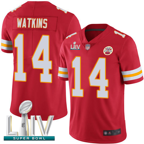 Chiefs #14 Sammy Watkins Red Team Color Super Bowl LIV Bound Youth Stitched Football Vapor Untouchable Limited Jersey - Click Image to Close