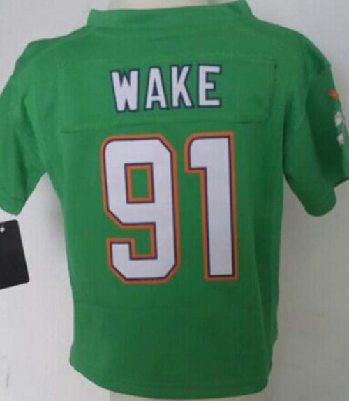 Toddler Nike Dolphins #91 Cameron Wake Green Team Color Stitched NFL Elite Jersey