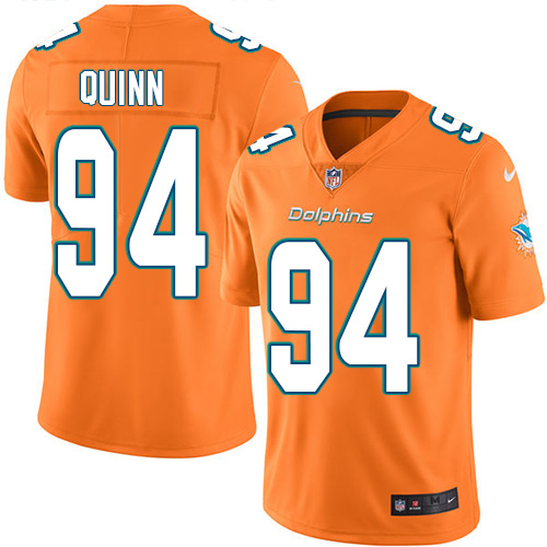 Nike Dolphins #94 Robert Quinn Orange Youth Stitched NFL Limited Rush Jersey - Click Image to Close